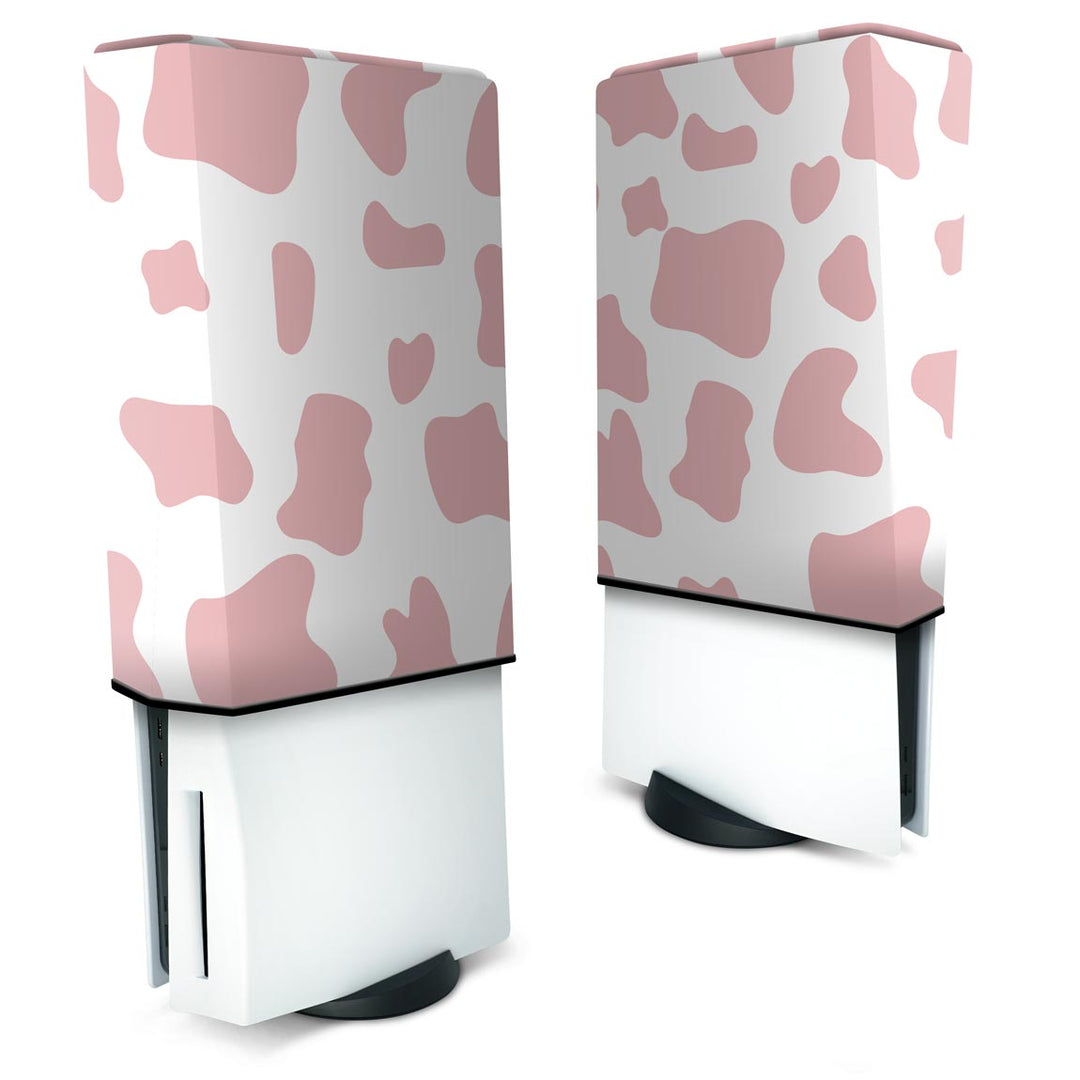 Capa Anti Poeira PS5 Fat Vertical - Vaquinha Rosa - Pop Arte Skins