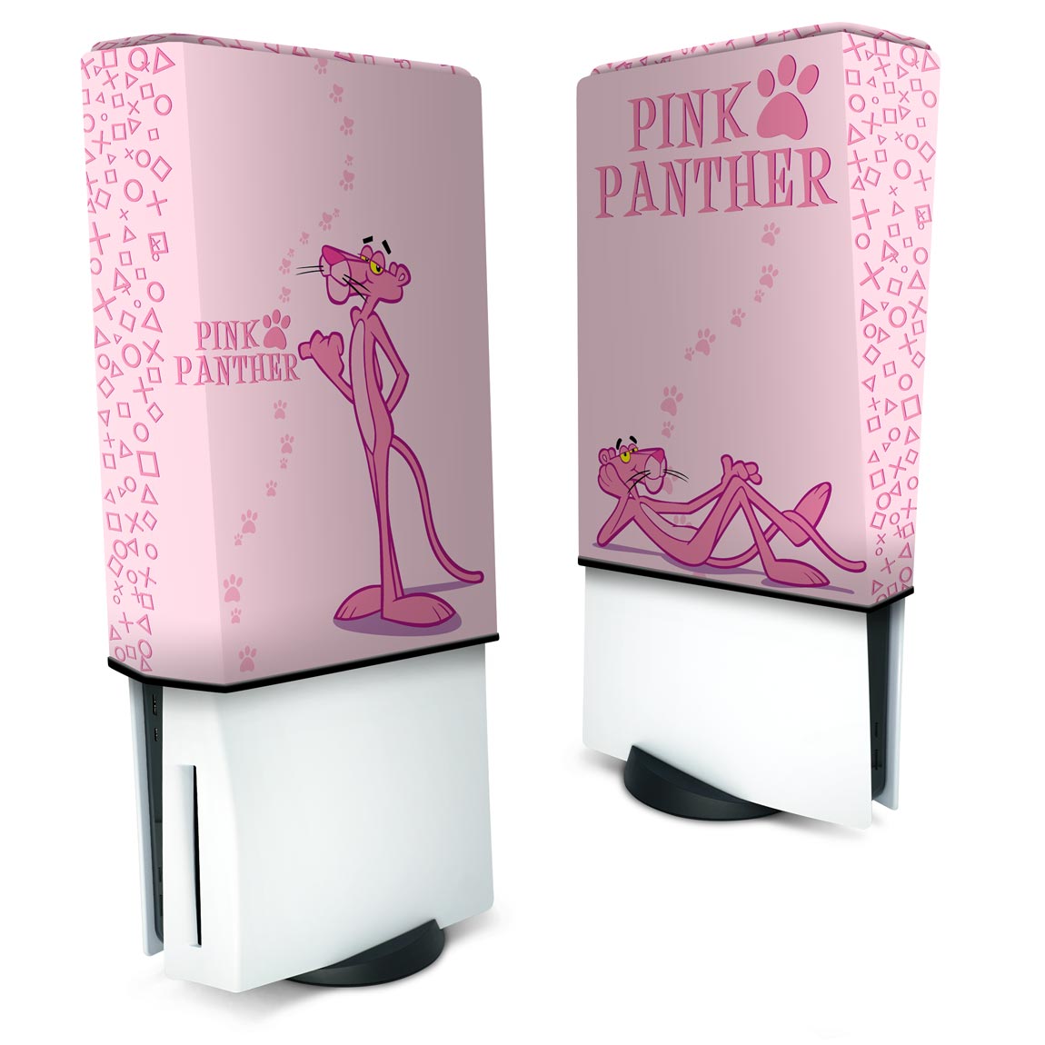 Capa PS5 Fat Anti Poeira Vertical - Pantera Cor de Rosa