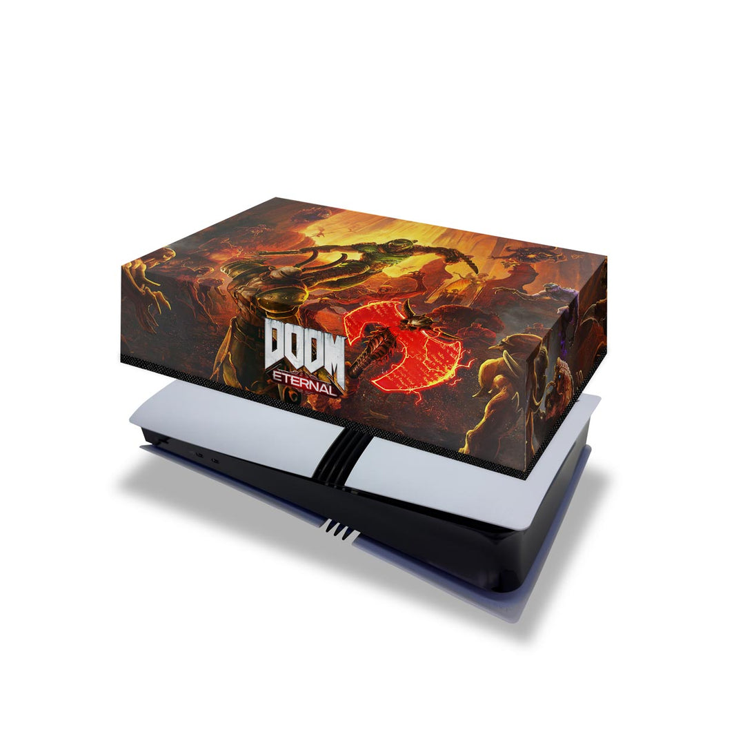 Capa Anti Poeira PS5 Pro Horizontal - Doom Eternal - Pop Arte Skins - foto 4