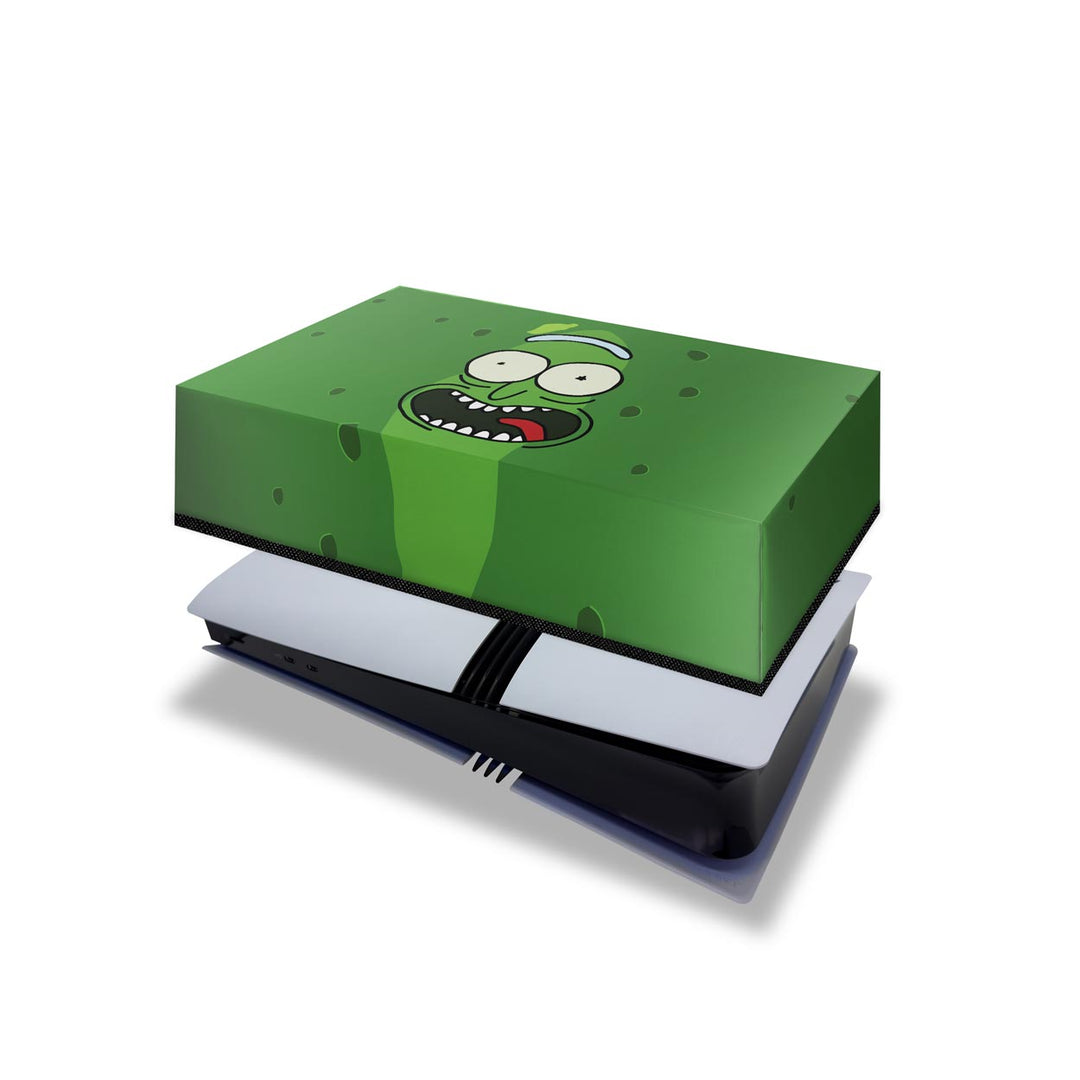 Capa Anti Poeira PS5 Pro Horizontal - Pickle Rick And Morty - Pop Arte Skins - foto 4