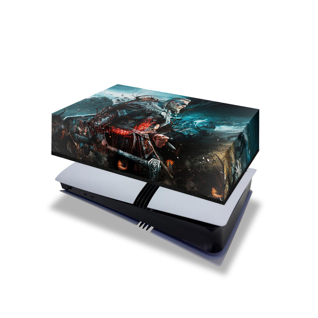 Capa Anti Poeira PS5 Pro Horizontal - Assassin's Creed Valhalla - Pop Arte Skins - foto 4
