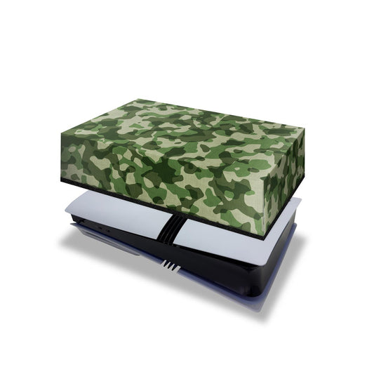 PS5 Pro Capa Anti Poeira Horizontal - Camuflado Verde