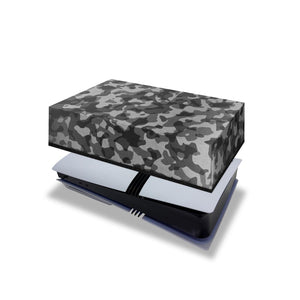 Capa Anti Poeira PS5 Pro Horizontal - Camuflado Cinza - Pop Arte Skins