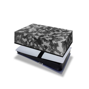 Capa Anti Poeira PS5 Pro Horizontal - Camuflado Cinza - Pop Arte Skins - foto 4