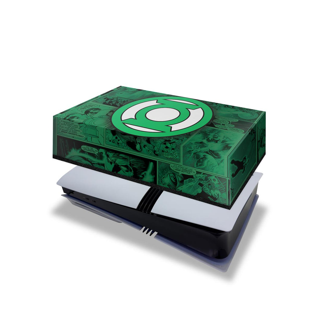 Capa Anti Poeira PS5 Pro Horizontal - Lanterna Verde Comics - Pop Arte Skins