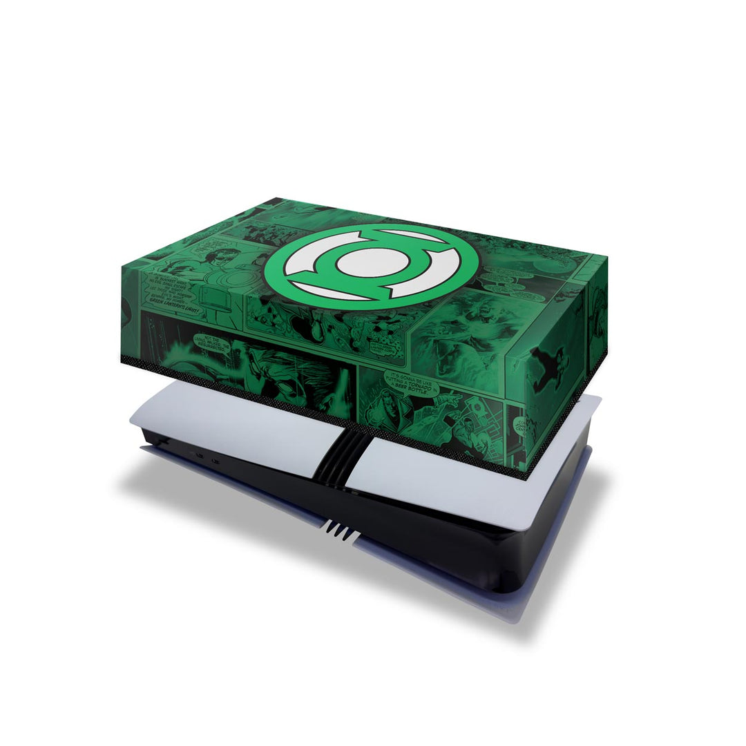 Capa Anti Poeira PS5 Pro Horizontal - Lanterna Verde Comics - Pop Arte Skins - foto 4