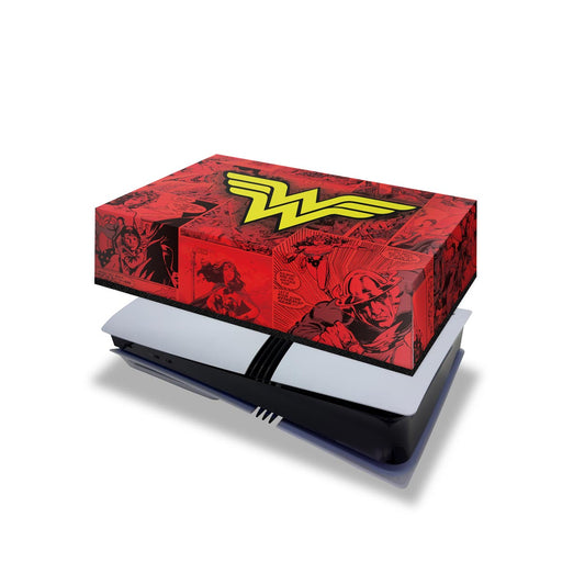 Capa Anti Poeira PS5 Pro Horizontal - Mulher Maravilha Comics