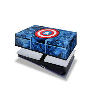 Capa Anti Poeira PS5 Pro Horizontal - Capitão América Comics - Pop Arte Skins - foto 4