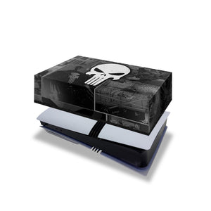 Capa Anti Poeira PS5 Pro Horizontal - The Punisher Justiceiro Comics - Pop Arte Skins