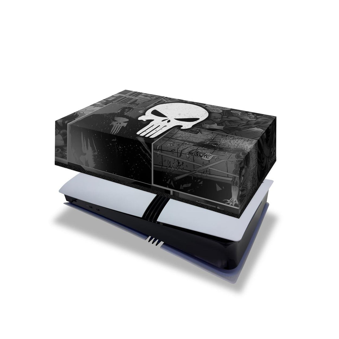 Capa Anti Poeira PS5 Pro Horizontal - The Punisher Justiceiro Comics - Pop Arte Skins - foto 4