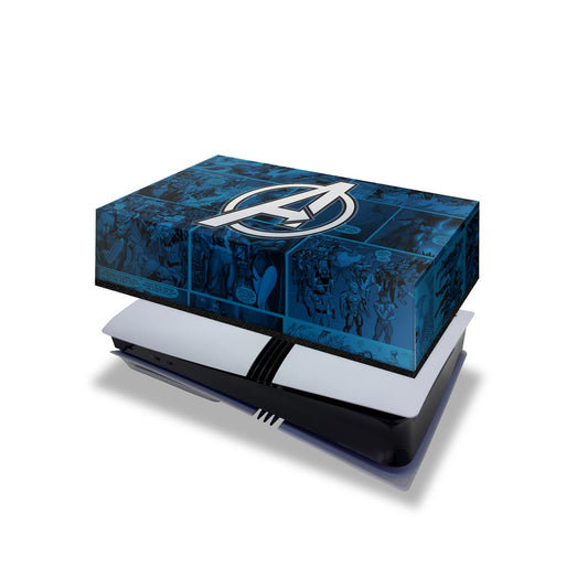 Capa Anti Poeira PS5 Pro Horizontal - Avengers Vingadores Comics