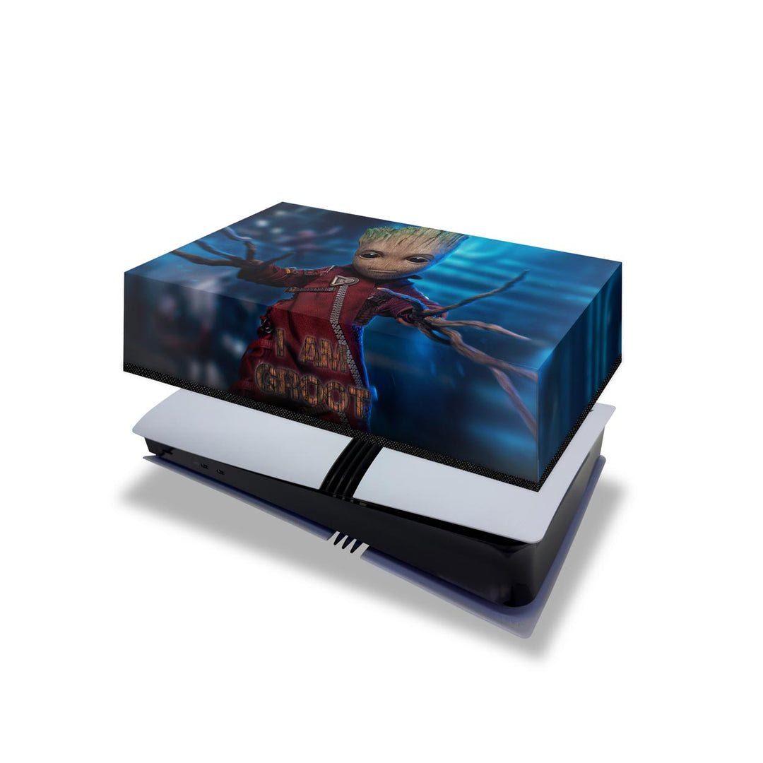 Capa Anti Poeira PS5 Pro Horizontal - Baby Groot - Pop Arte Skins - foto 4