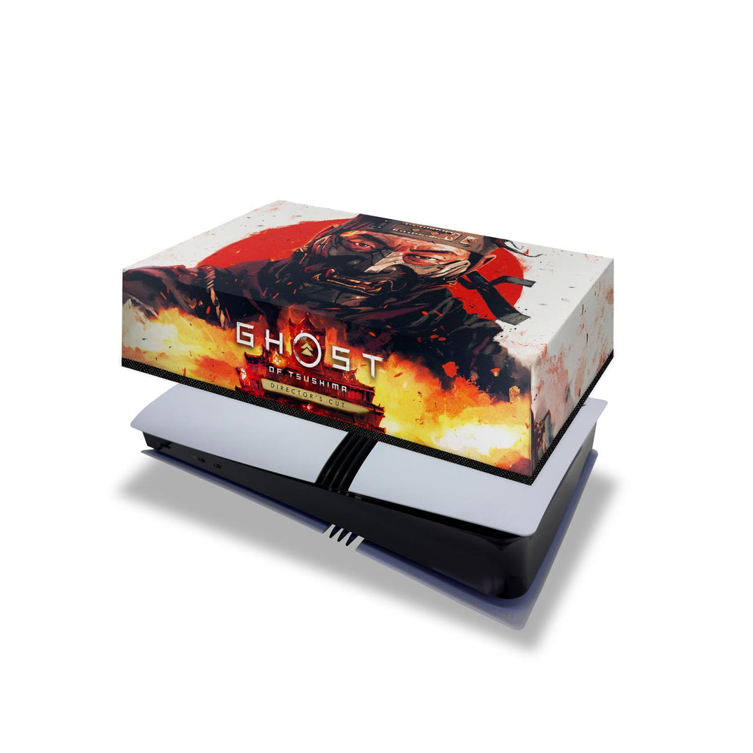Capa Anti Poeira PS5 Pro Horizontal - Ghost Of Tsushima Director's Cut - Pop Arte Skins - foto 4