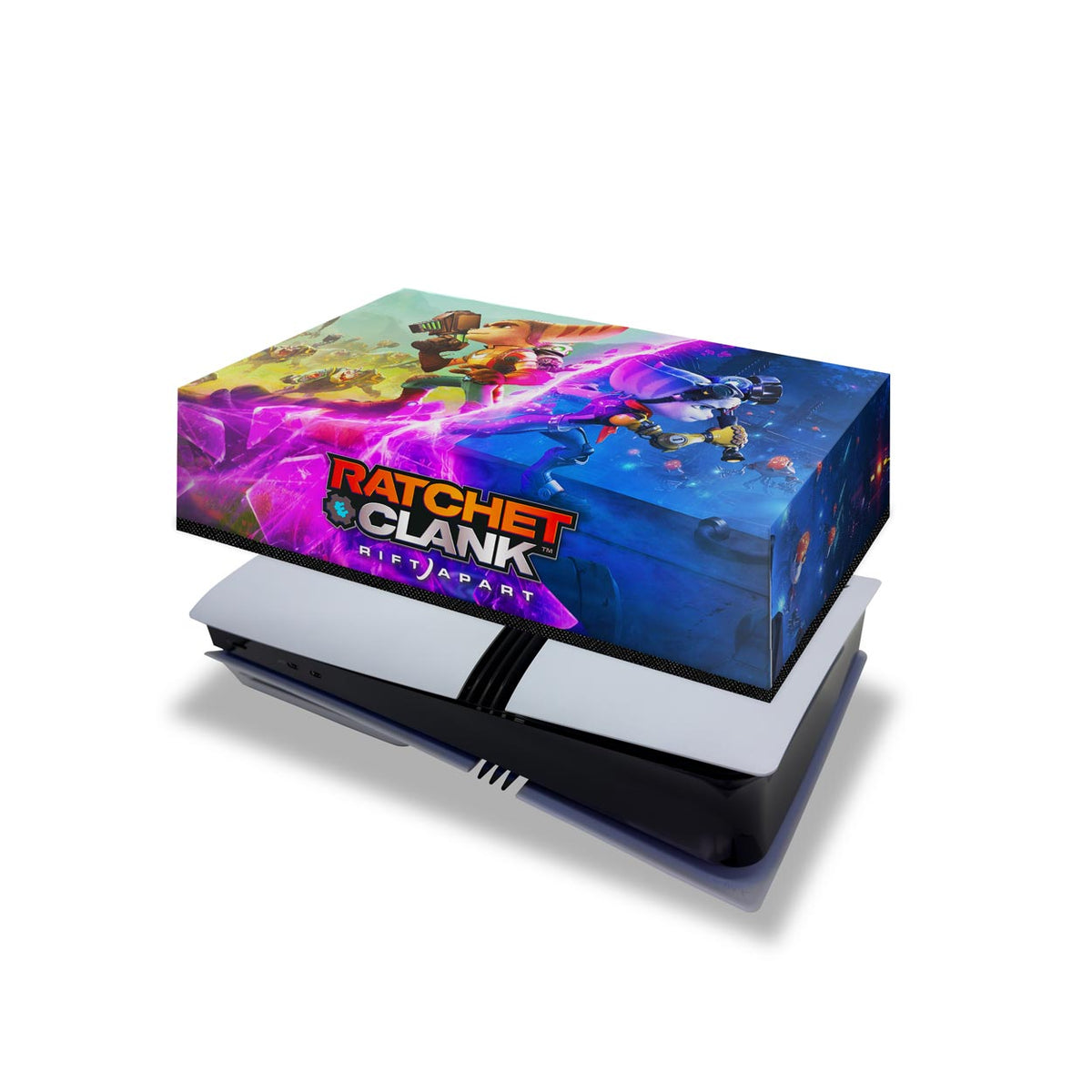 Capa Anti Poeira PS5 Pro Horizontal - Ratchet & Clank Rift Apart