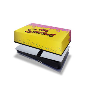 Capa Anti Poeira PS5 Pro Horizontal - The Simpsons - Pop Arte Skins