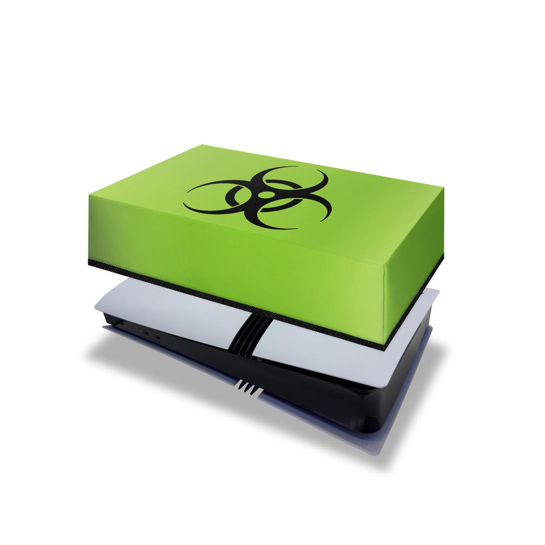 Capa Anti Poeira PS5 Pro Horizontal - Biohazard Radioativo - Pop Arte Skins - foto 4