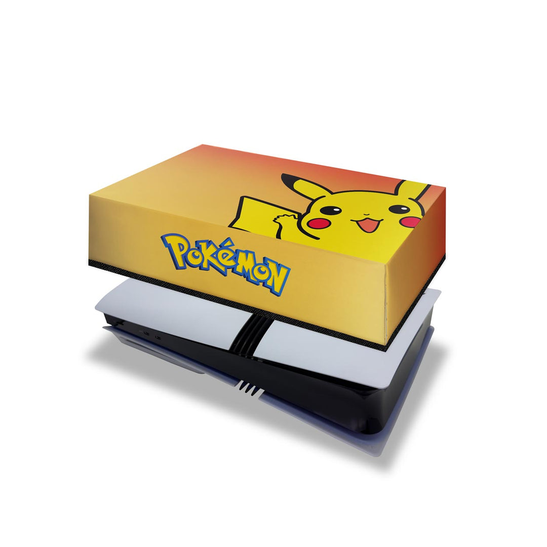 Capa Anti Poeira PS5 Pro Horizontal - Pokemon Pikachu - Pop Arte Skins