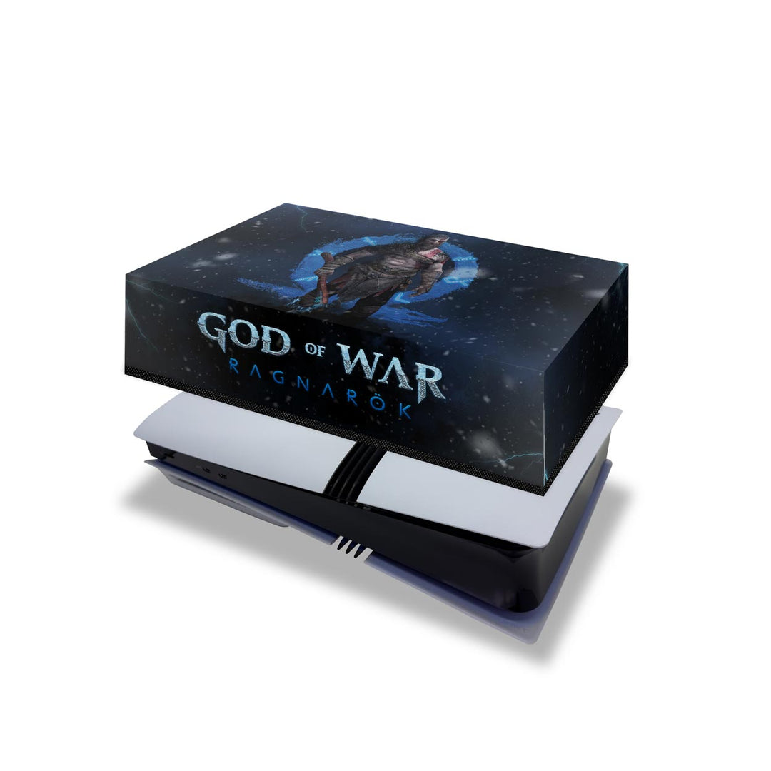 Capa Anti Poeira PS5 Pro Horizontal - God of War Ragnarok B - Pop Arte Skins
