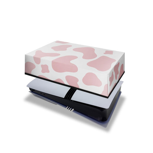Capa Anti Poeira PS5 Pro Horizontal - Vaquinha Rosa