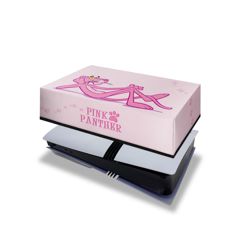 Capa Anti Poeira PS5 Pro Horizontal - Pantera Cor de Rosa
