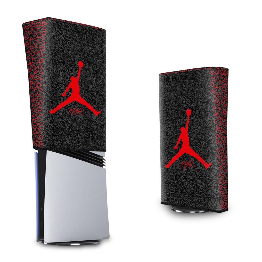 Capa Anti Poeira PS5 Pro Vertical - Jordan Flight - Pop Arte Skins - foto 3