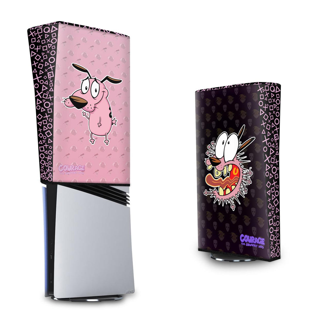 Capa Anti Poeira PS5 Pro Vertical - Coragem: O Cão Covarde - Pop Arte Skins - foto 3