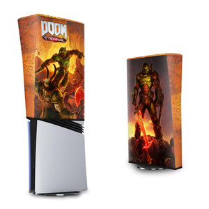 Capa Anti Poeira PS5 Pro Vertical - Doom Eternal - Pop Arte Skins - foto 3