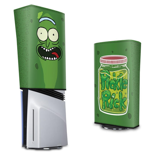 PS5 Pro Capa Anti Poeira Vertical - Pickle Rick And Morty