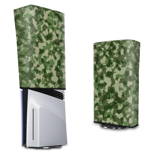 PS5 Pro Capa Anti Poeira Vertical - Camuflado Verde