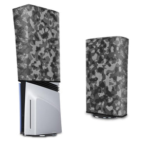 Capa Anti Poeira PS5 Pro Vertical - Camuflado Cinza - Pop Arte Skins