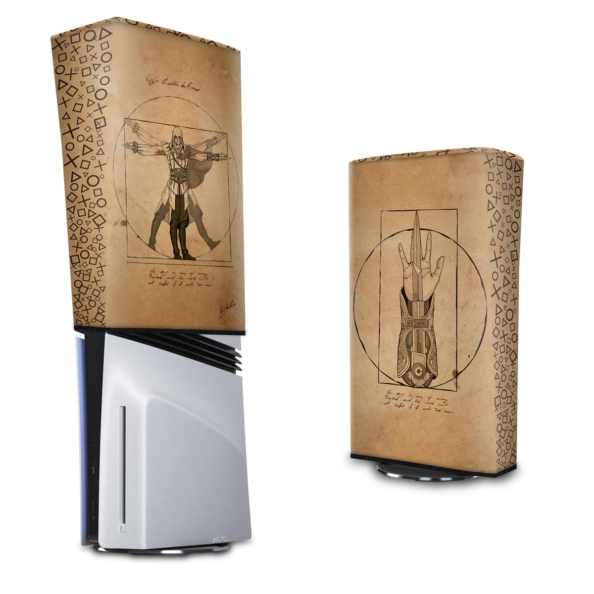 Capa Anti Poeira PS5 Pro Vertical - Assassin’S Creed Vitruviano