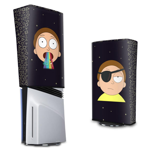 PS5 Pro Capa Anti Poeira Vertical - Morty Rick And Morty