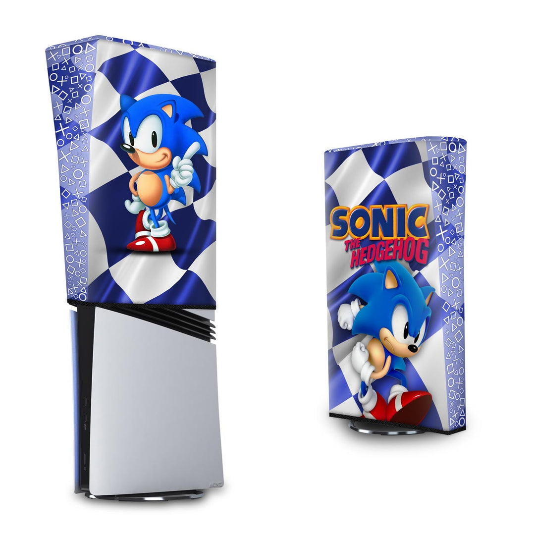 Capa Anti Poeira PS5 Pro Vertical - Sonic - Pop Arte Skins - foto 3