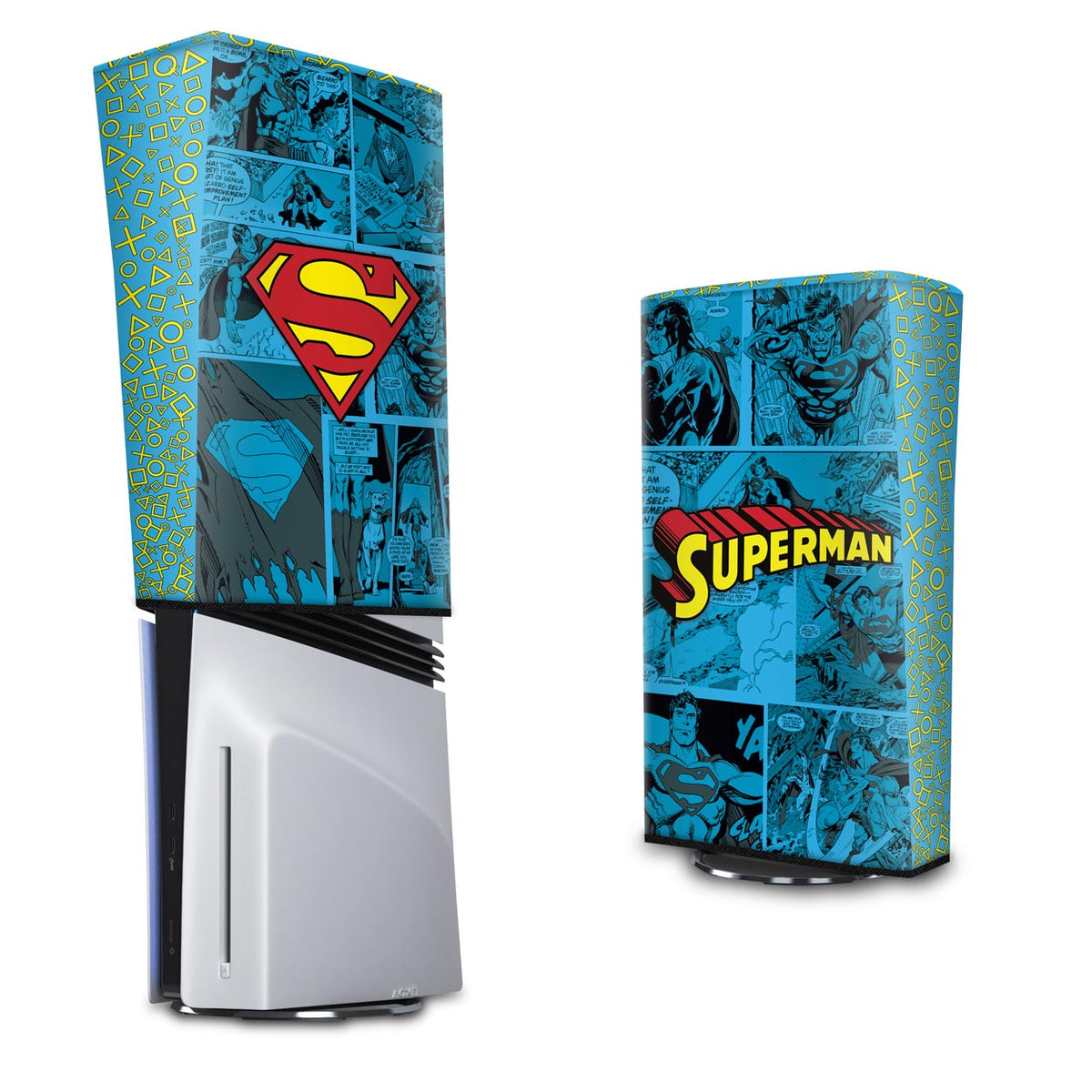Capa Anti Poeira PS5 Pro Vertical - Superman Comics
