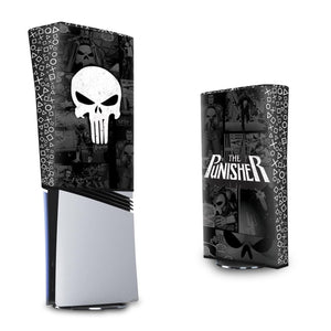 Capa Anti Poeira PS5 Pro Vertical - The Punisher Justiceiro Comics - Pop Arte Skins - foto 3