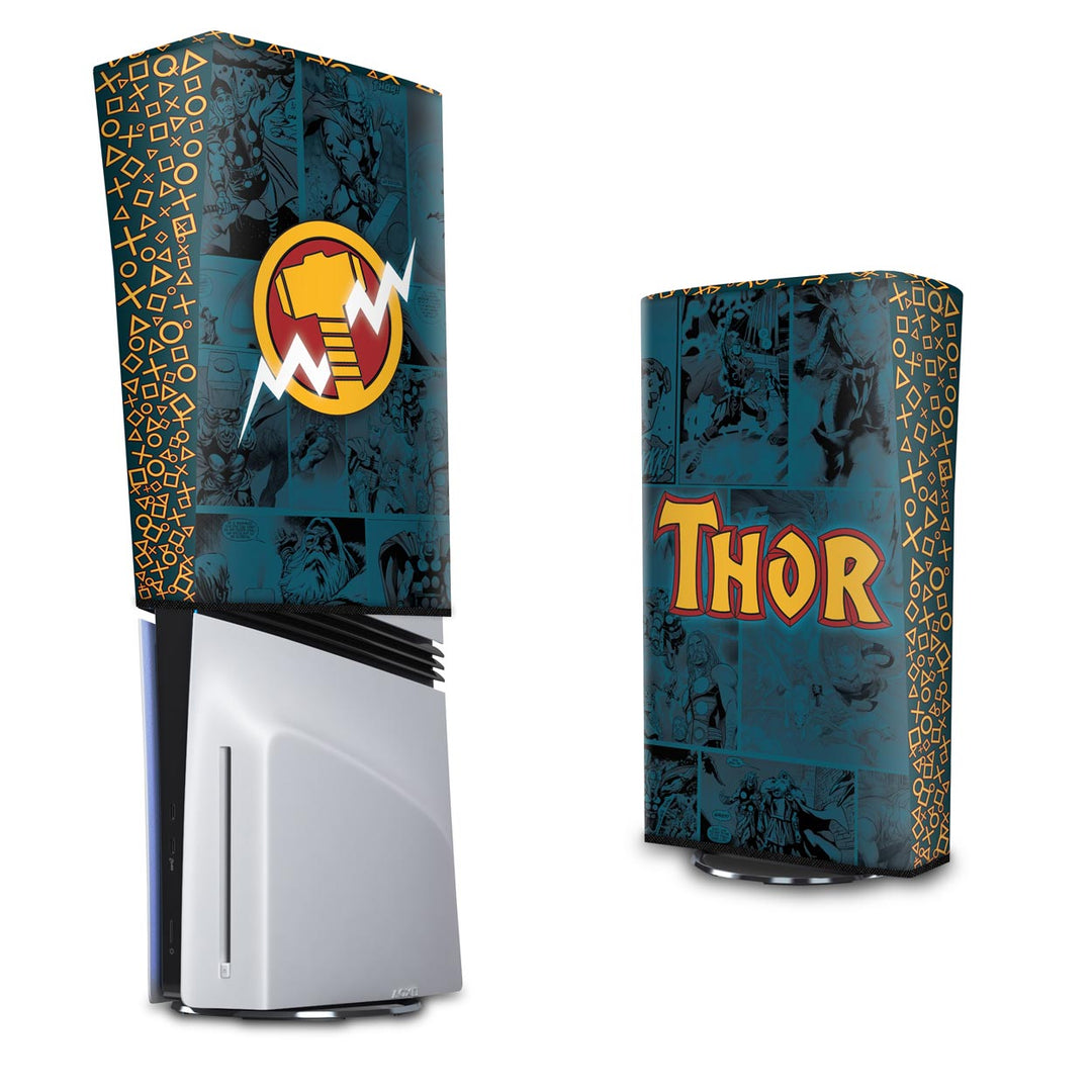 Capa Anti Poeira PS5 Pro Vertical - Thor Comics - Pop Arte Skins