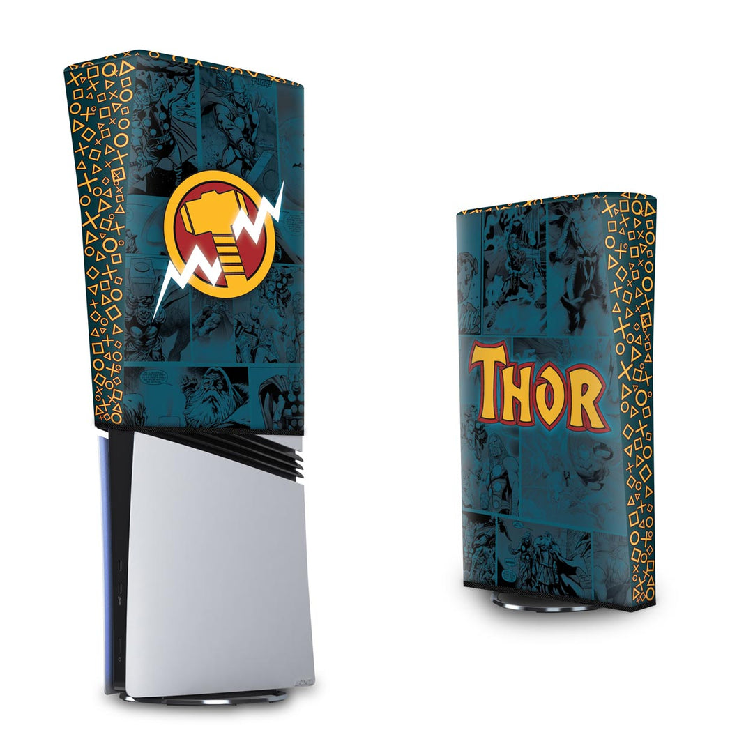 Capa Anti Poeira PS5 Pro Vertical - Thor Comics - Pop Arte Skins - foto 3