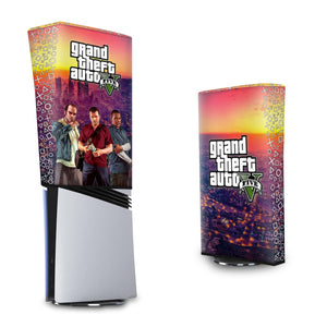 Capa Anti Poeira PS5 Pro Vertical - GTA V - Pop Arte Skins - foto 3