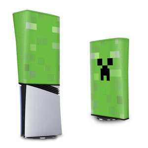 Capa Anti Poeira PS5 Pro Vertical - Creeper Minecraft - Pop Arte Skins - foto 3