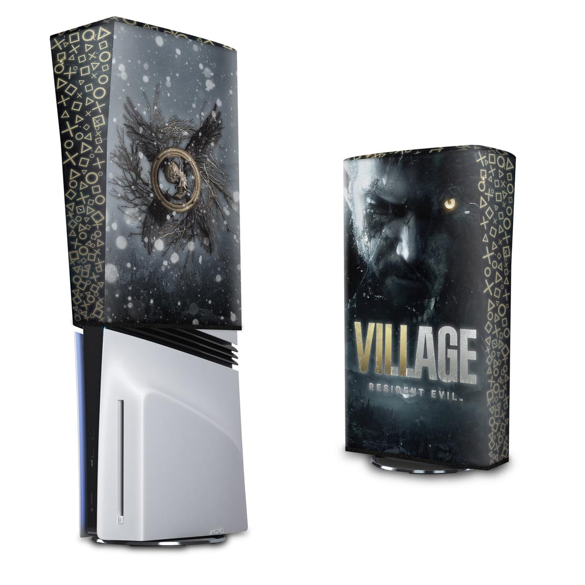 Capa Anti Poeira PS5 Pro Vertical - Resident Evil Village