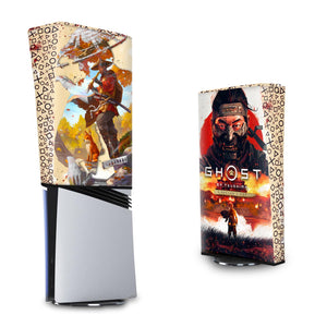 Capa Anti Poeira PS5 Pro Vertical - Ghost Of Tsushima Director's Cut - Pop Arte Skins - foto 3