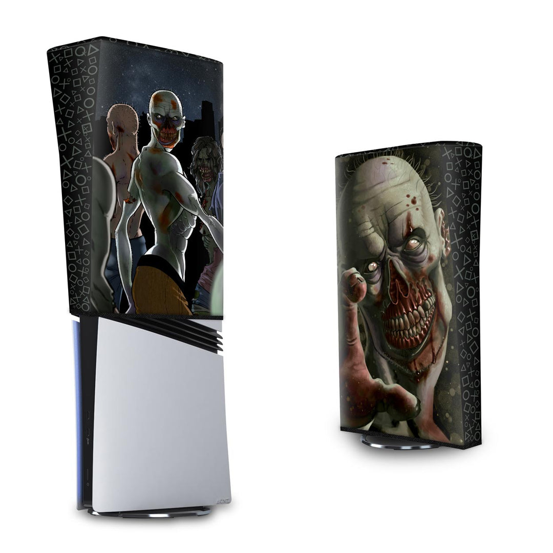 Capa Anti Poeira PS5 Pro Vertical - Zombie Zumbi The Walking - Pop Arte Skins - foto 3