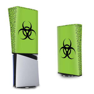 Capa Anti Poeira PS5 Pro Vertical - Biohazard Radioativo - Pop Arte Skins - foto 3