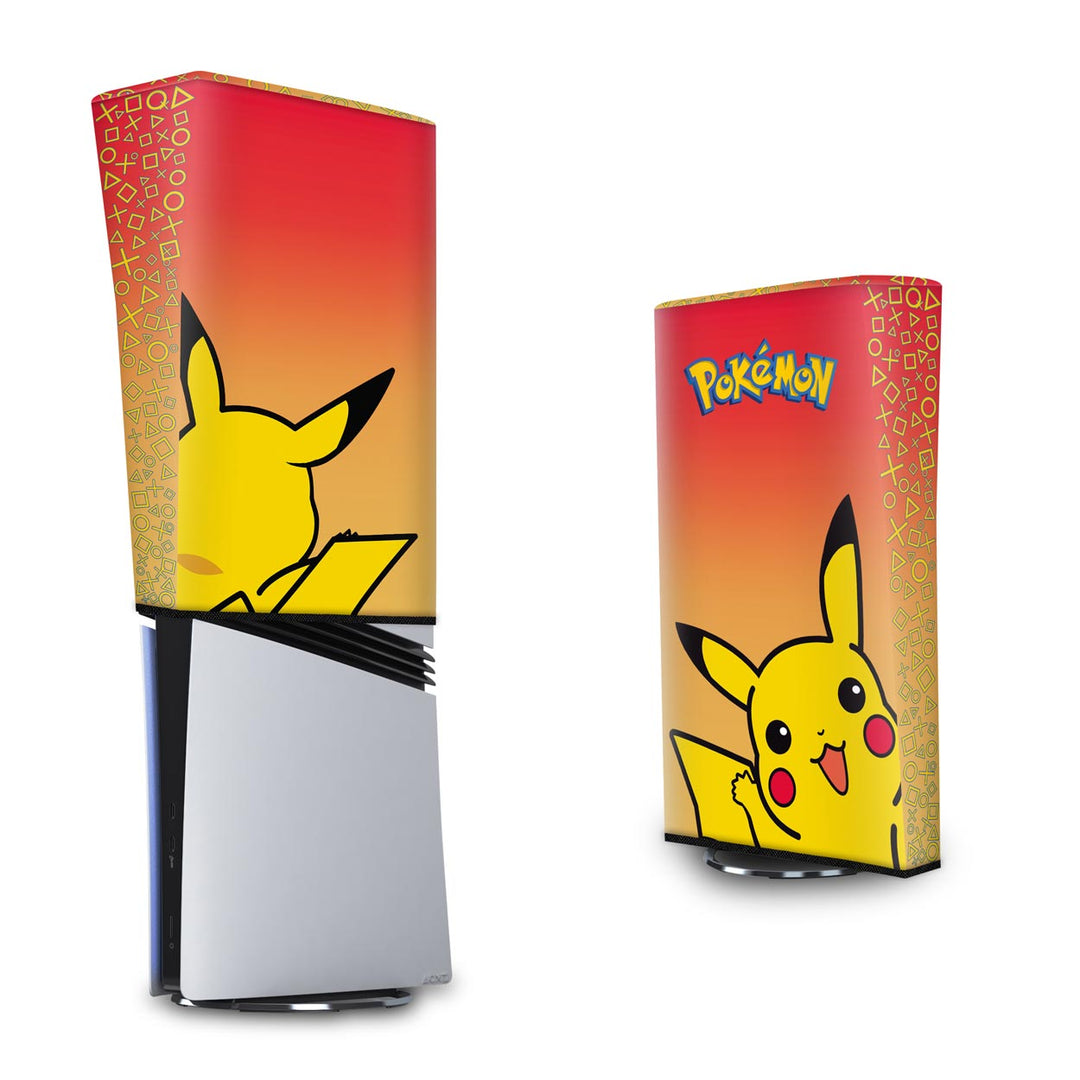 Capa Anti Poeira PS5 Pro Vertical - Pokemon Pikachu - Pop Arte Skins - foto 3