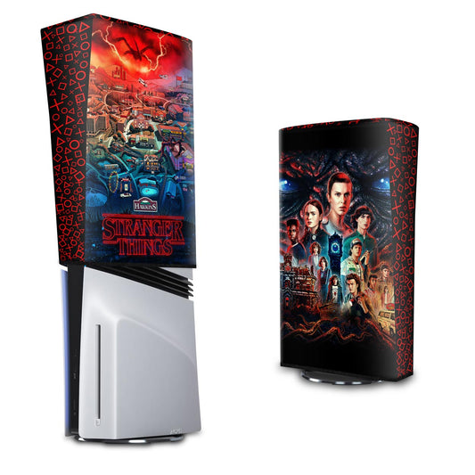 PS5 Pro Capa Anti Poeira Vertical - Stranger Things