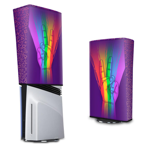 Capa Anti Poeira PS5 Pro Vertical - Rainbow Colors Colorido