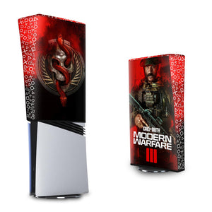 Capa Anti Poeira PS5 Pro Vertical - Call Of Duty Modern Warfare III - Pop Arte Skins - foto 3