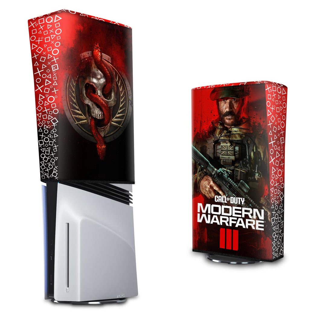Capa Anti Poeira PS5 Pro Vertical - Call Of Duty Modern Warfare III - Pop Arte Skins