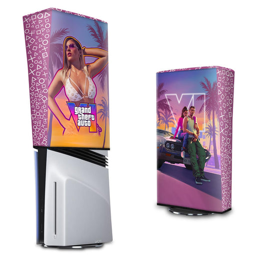 Capa Anti Poeira PS5 Pro Vertical - GTA 6 VI