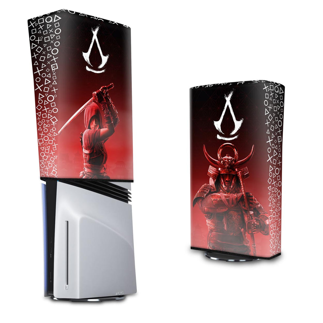 Capa Anti Poeira PS5 Pro Vertical - Assassin's Creed Shadows - Pop Arte Skins